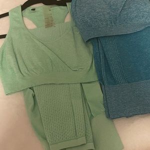 Bright green Gymshark vital set L